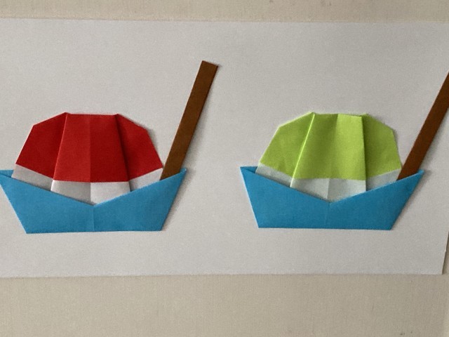 かき氷（折り紙）